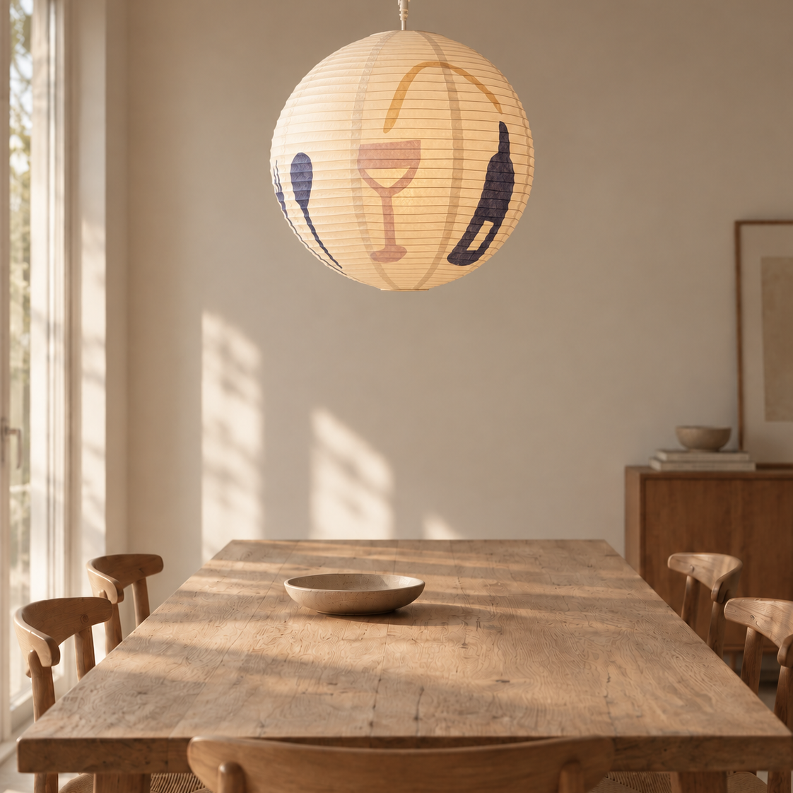 Papierlampe Dinner