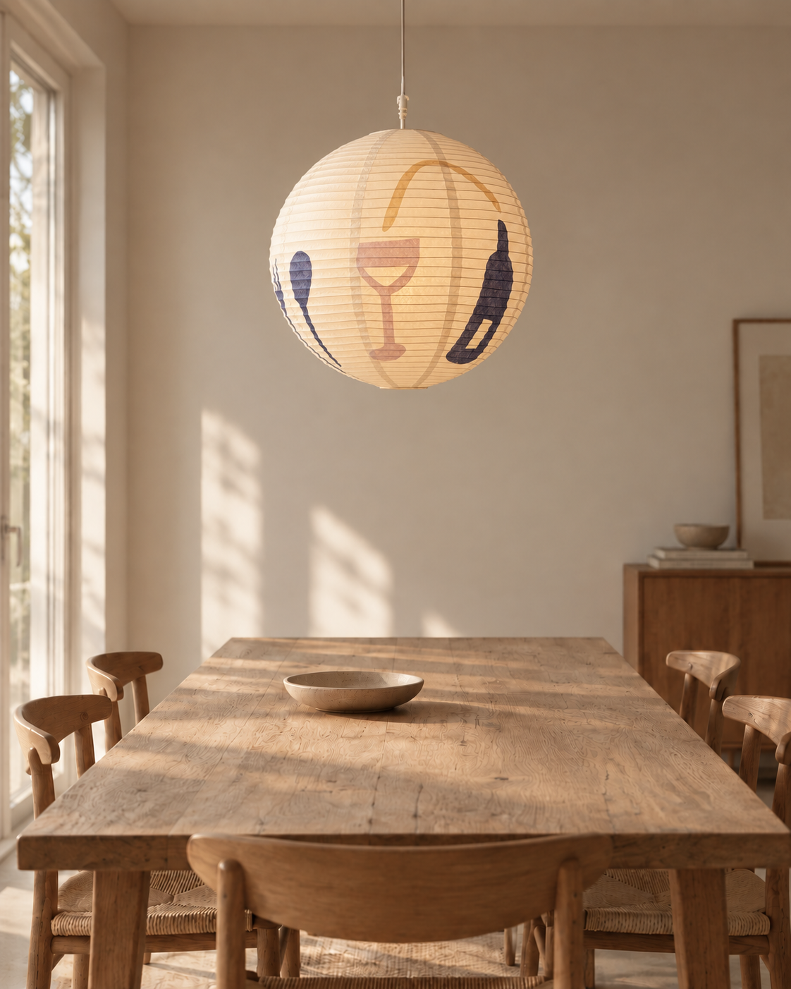 Papierlampe Dinner