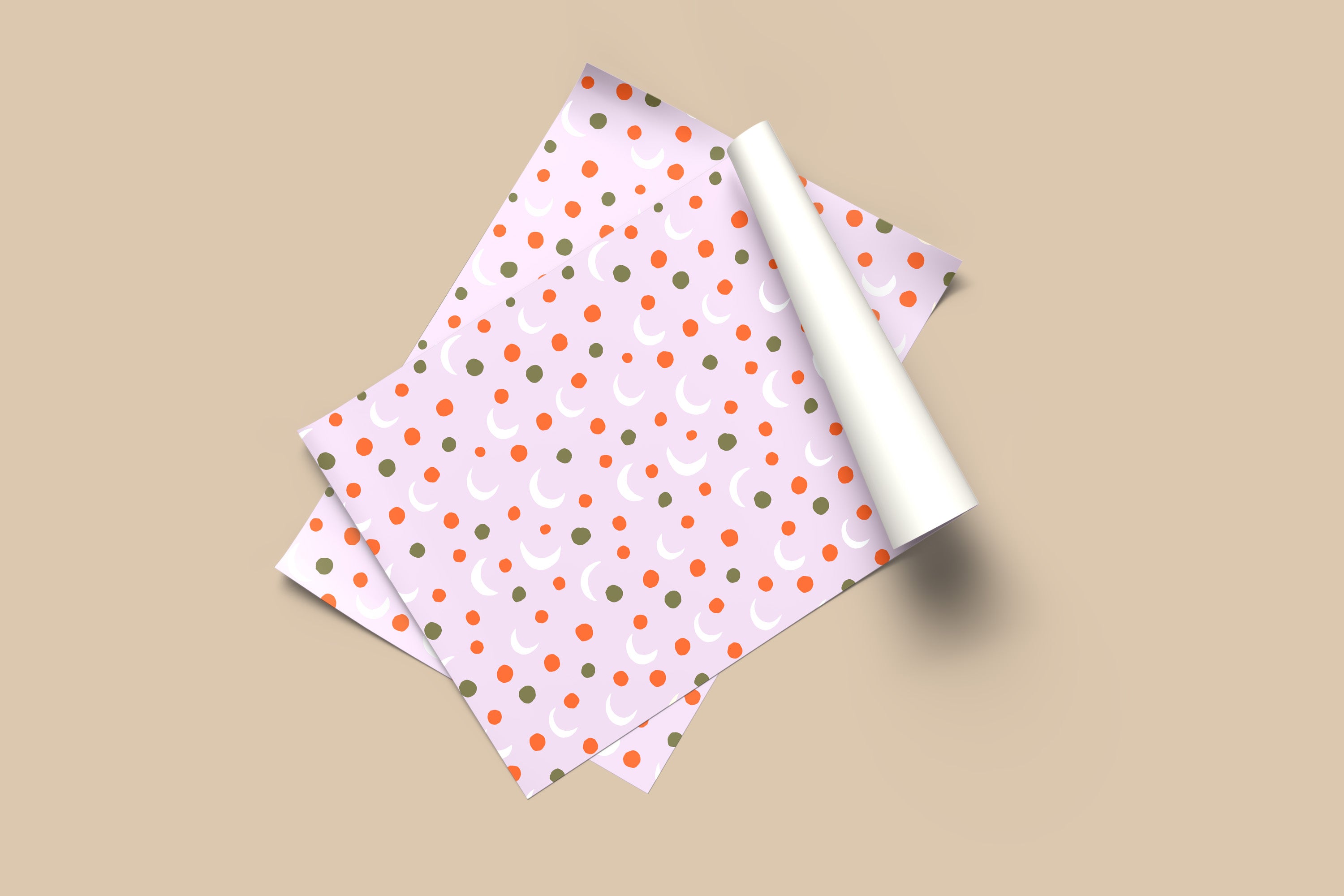 Mond-Konfetti Geschenkpapier