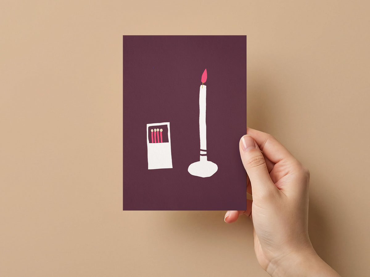 Postkarte Kerze